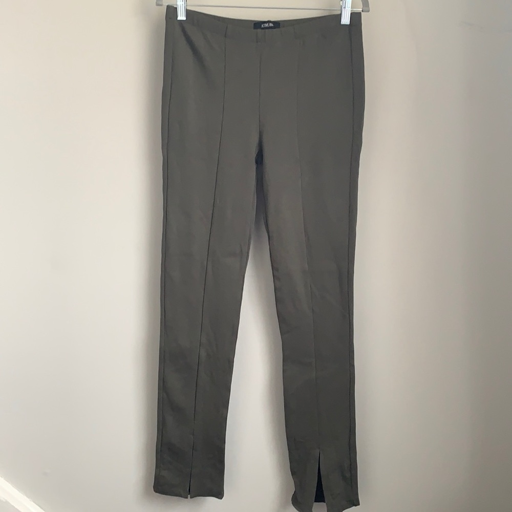 FASHION NOVA Army Green Stretchy Pants, Size Large